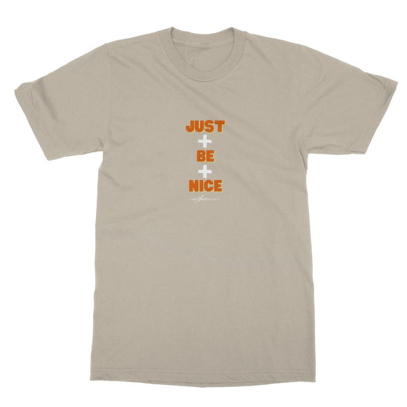 just + be + nice men's t-shirt