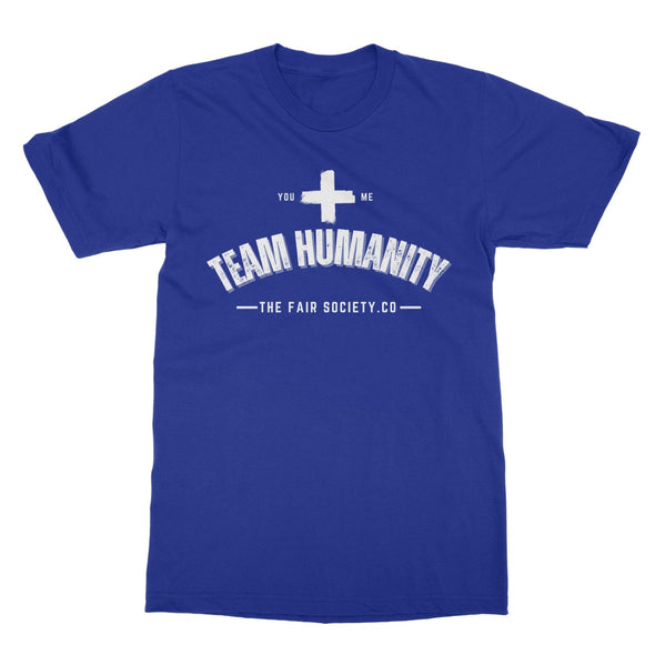 you + me = team humanity men's t-shirt