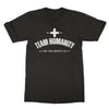 you + me = team humanity men's t-shirt