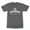 you + me = team humanity men's t-shirt
