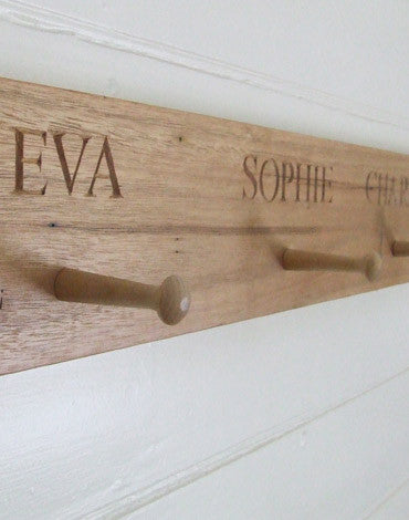personalised peg rail