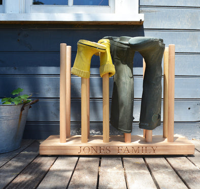 personalised boot rack