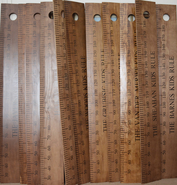 personalised 'kids rule' height chart