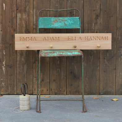personalised peg rail