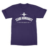 you + me = team humanity men's t-shirt