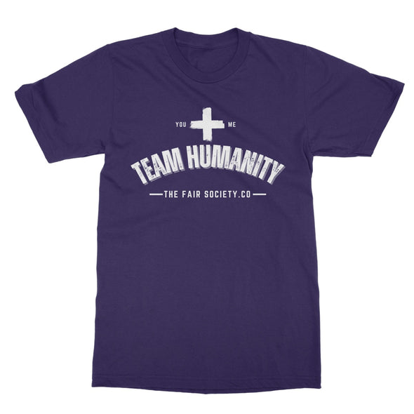 you + me = team humanity men's t-shirt